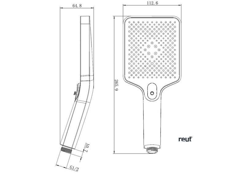 kielle Vega Set sprchovej hlavice, tyče a hadice, chróm/čierna 20418SE1