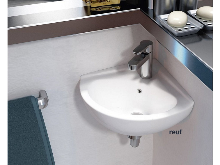 Aqualine LUIGI keramické umývadlo rohové 34x34cm, biela FS161