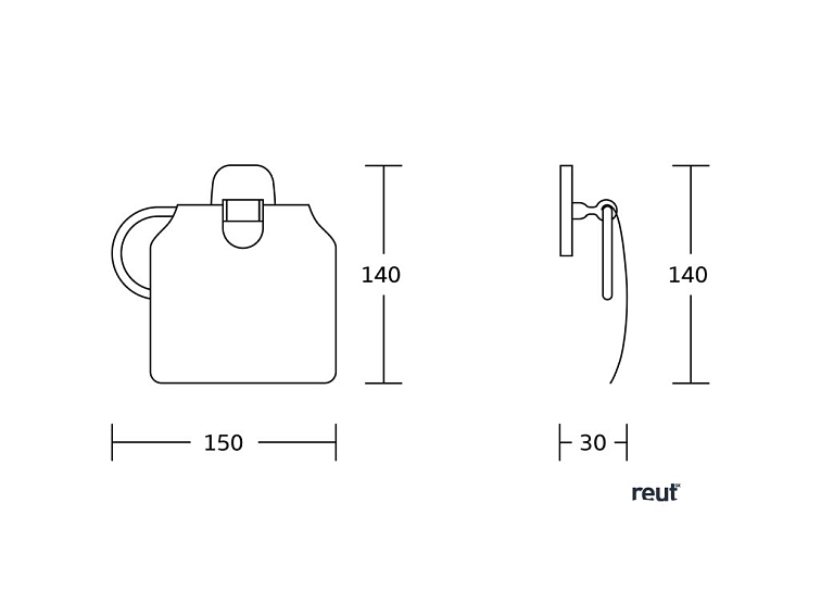 Aqualine RUMBA držiak toaletného papiera s krytom, chróm RB107