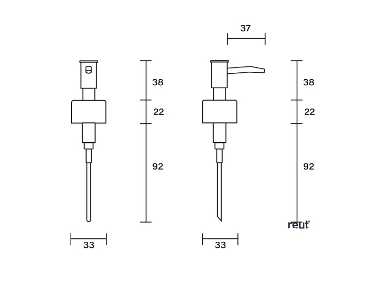 Aqualine Pumpička pre dávkovač mydla, plast, chróm SB193