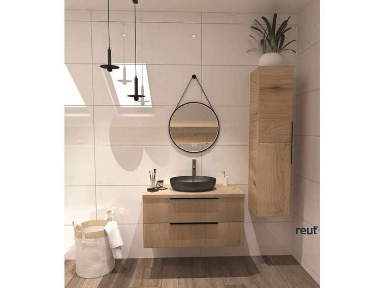 kielle Idolio Vysoká skrinka závesná 155x35x35 cm, karamel 50224011