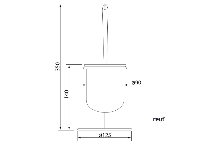 Aqualine SIMPLE LINE WC kefa na postavenie, chróm GA1304