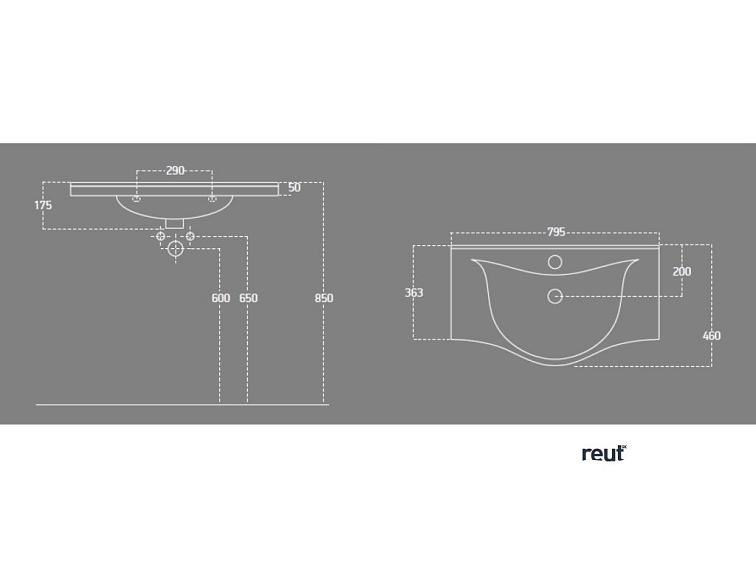 Aqualine ZARA 80 keramické umývadlo nábytkové 79,5x46cm, biela 10080