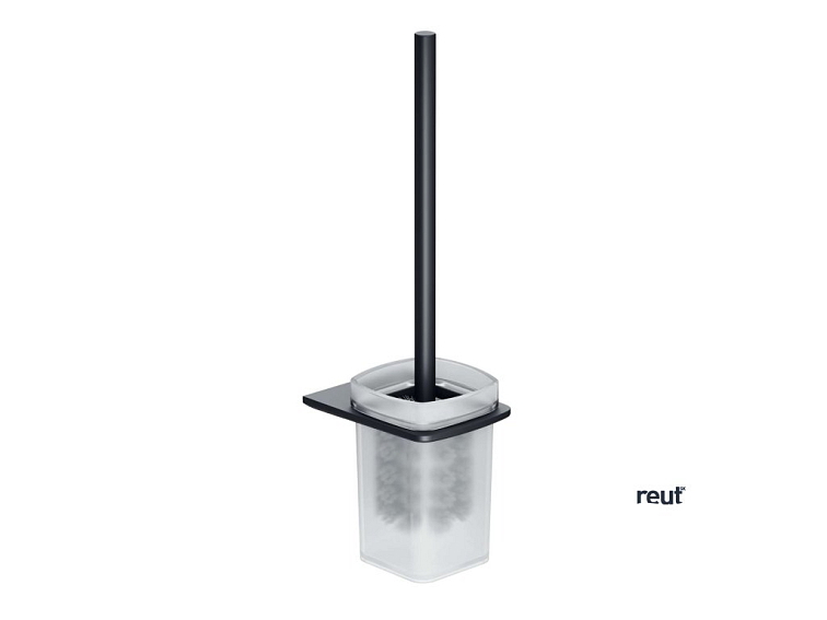 kielle Vega WC kefa nástenná s držiakom, matné sklo/matná čierna 40518004