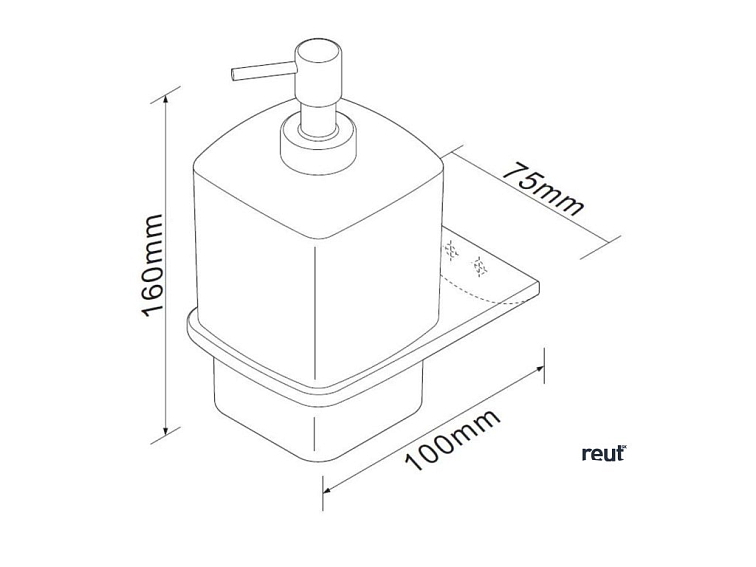 kielle Vega Dávkovač mydla s držiakom, matné sklo/chróm 40118000