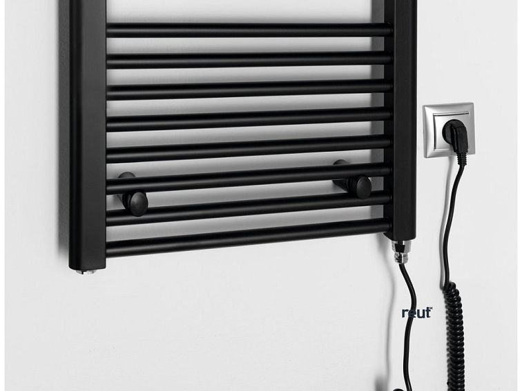 Aqualine DIRECT-E & ORBIT-E DIRECT-E elektrické vykurovacie teleso, rovné, 450x960 mm, 300 W, čierna ILE94TB