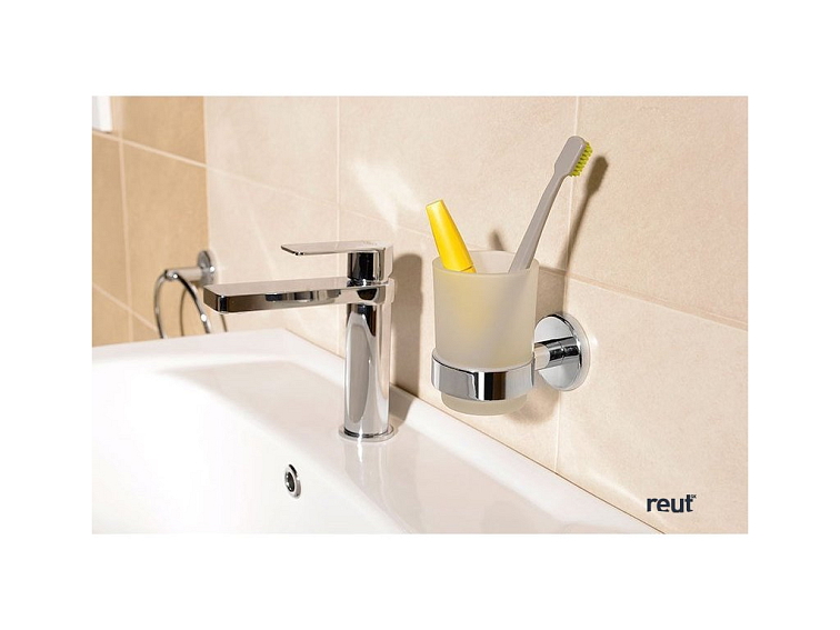 Aqualine SAMBA pohár, mliečne sklo, chróm SB104