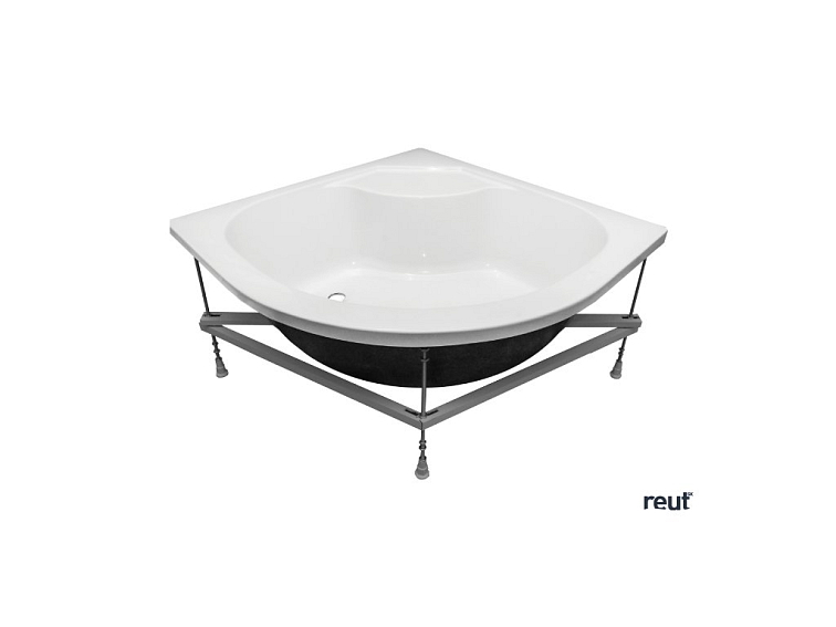 CA PLAST Sprchová vanička do bytového jadra Iris oblúk 90x90x47 cm R550 bez prepadu