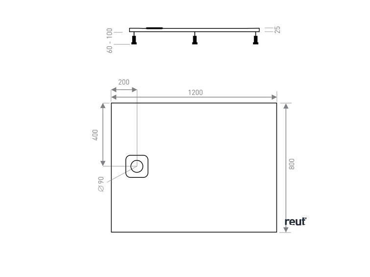 CA PLAST Sprchová vanička z liateho mramoru LINDE obdĺžnik 120x80 cm