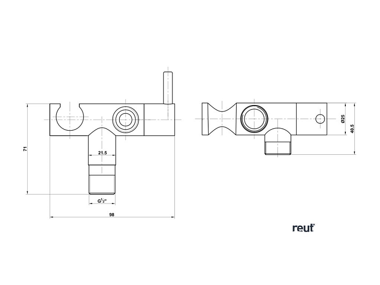 Aqualine Nástenný ventil s ručnou bidetovou sprchou, chróm SK215