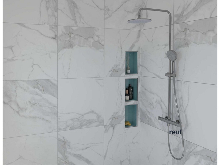 kielle Oudee Sprchový set s termostatom, 23 cm, 3 prúdy, chróm 20602020