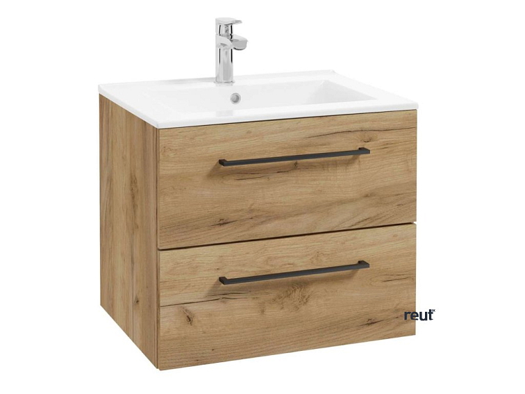 kielle Vega Skrinka vrátane umývadla, 60x50x46 cm, 2 zásuvky, zlatý dub 50018S61