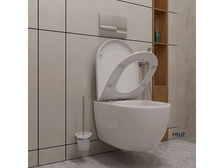 kielle Oudee WC kefa nástenná s držiakom, matné sklo/chróm 40502000