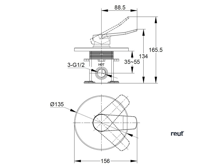 kielle Nefia Batéria pod omietku na 1 spotrebič, s telesom, matná čierna 10227204