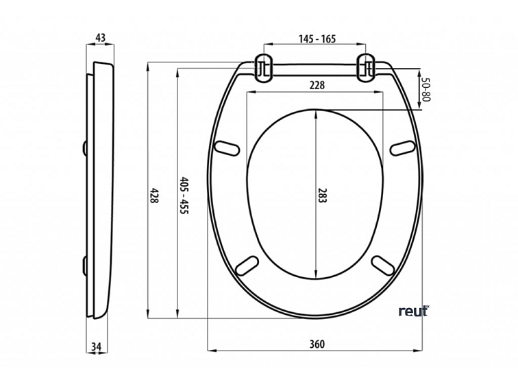 Aqualine FIXET WC sedátko, biela ST278