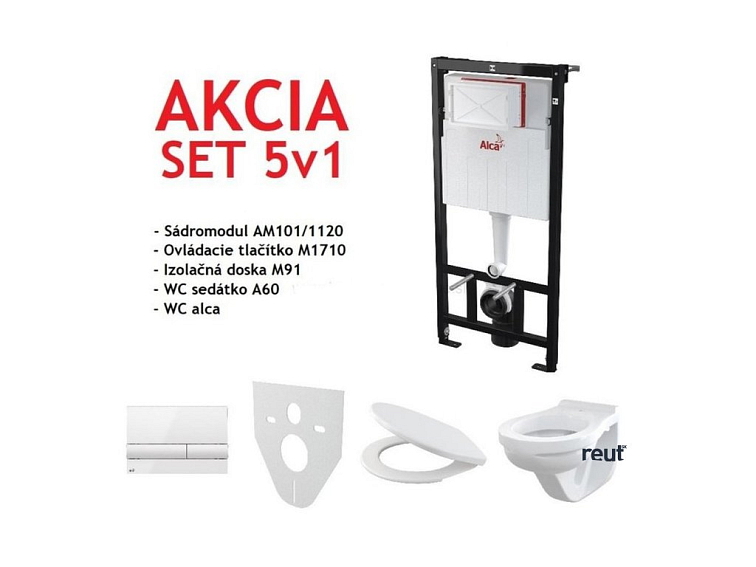AlcaPlast-Alcadrain Sádromodul set 5v1 pre závesné WC (duofix) AM101/1120-5v1 SET