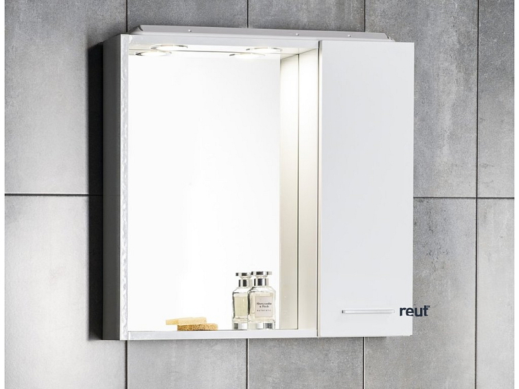 Aqualine ZOJA & KERAMIA FRESH GALERKY ZOJA/KERAMIA FRESH STRIP galérka s LED osvetlením, 60x60x14cm, pravá, biela 45022S