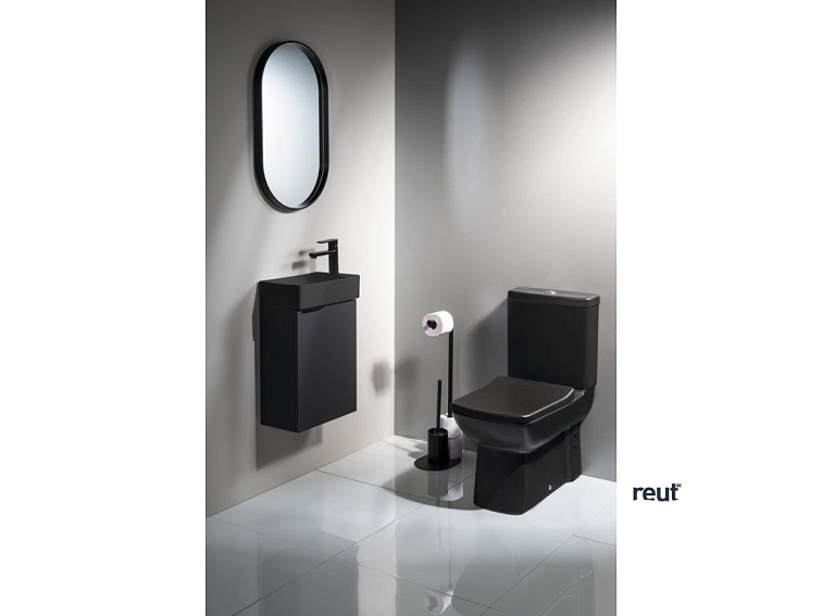 Aqualine SAMBA stojan s držiakom na toaletný papier a WC kefou, čierna SB236