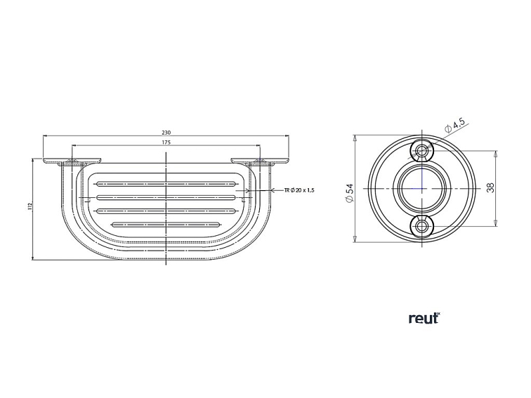 Aqualine WHITE LINE mydeľnička, biela 8006
