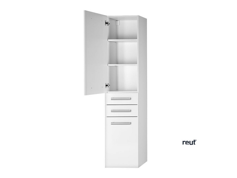 Aqualine VEGA Skrinka vysoká s košom, 40x184x31cm, biela VG180