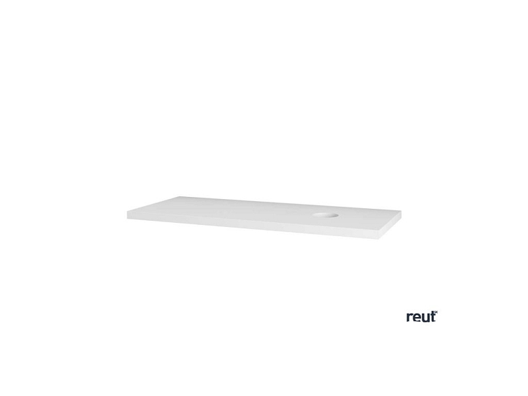 kielle Idolio Doska pod umývadlo 120 cm, s výrezom, lesklá biela 50524120