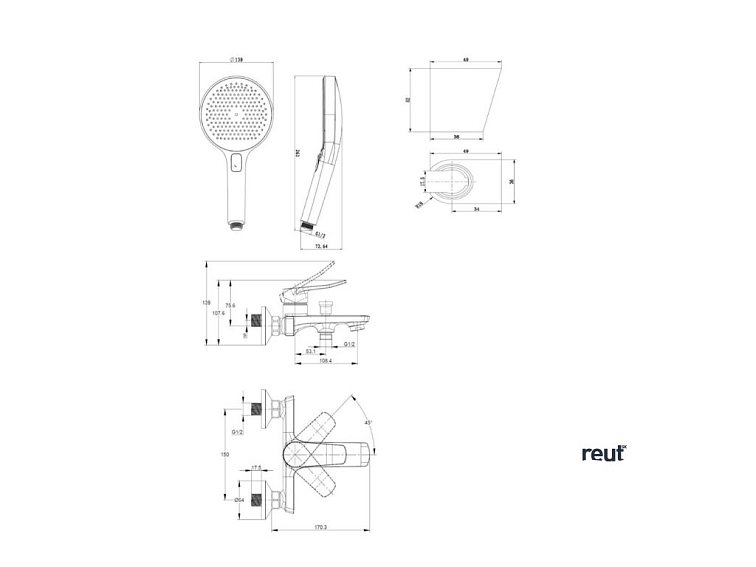 kielle Nefia Vaňová batéria s príslušenstvom, chróm 10327SN30