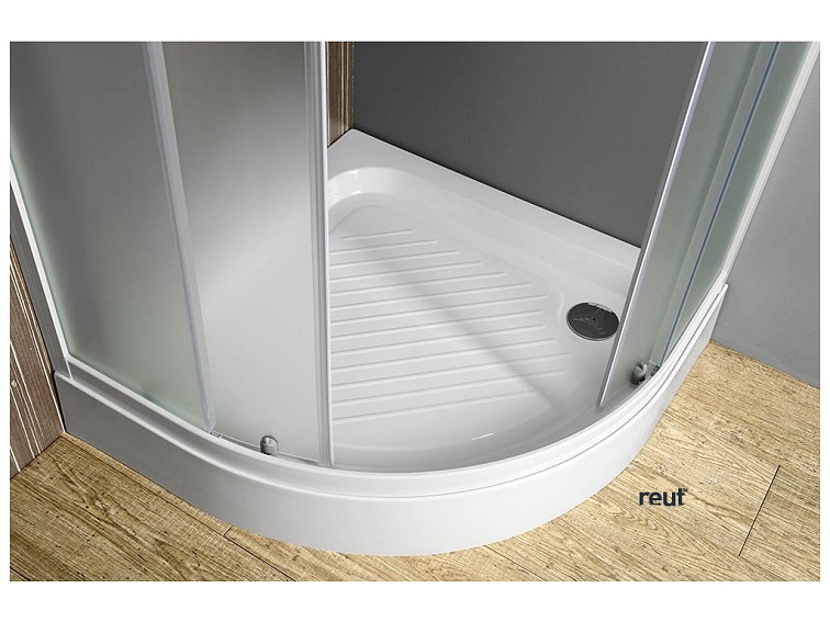 Aqualine ARLEN štvrťkruhová sprchová zástena 800x800mm, sklo Brick BTR800