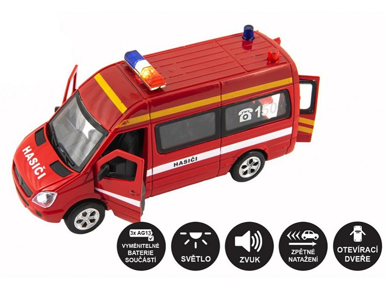 Hasičská dodávka se zvukem a světlem