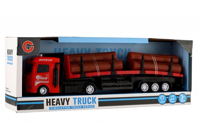 Kamion s návěsem na setrvačník