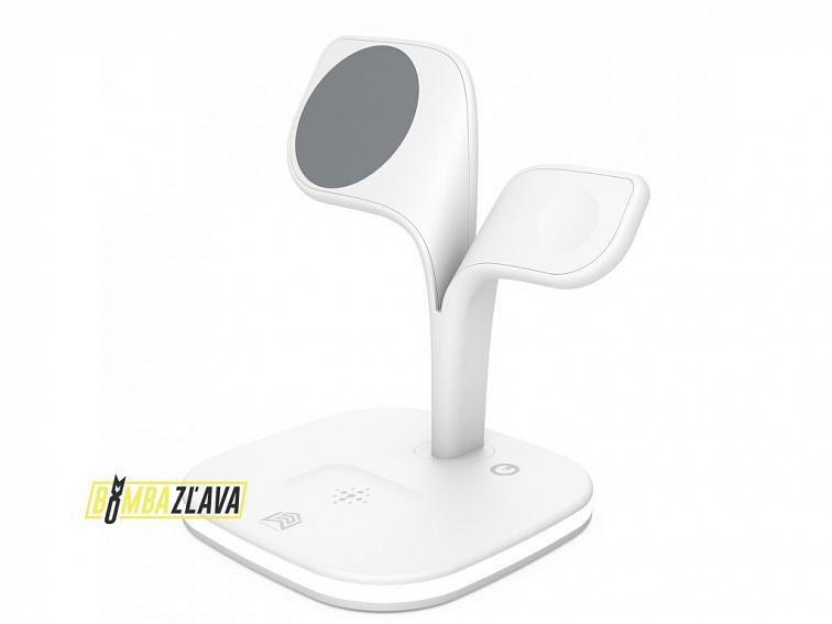 Dizajnová stolná Qi 5v1 nabíjačka pre Apple s LED svetlom UD22
