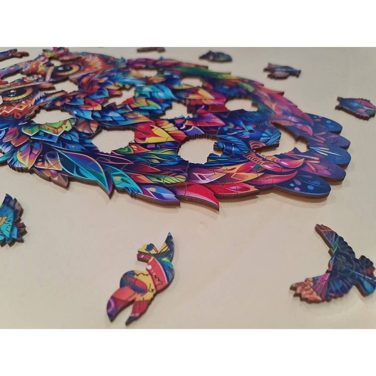 Žiarivá sova - SoulPassion (63 ks) - Drevené puzzle