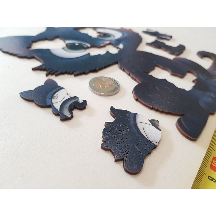 Čierna mačka - Séria pre začiatočníkov - Drevené puzzle