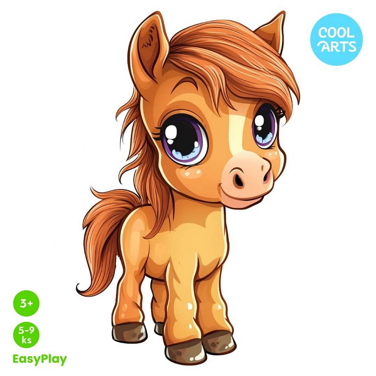 Hnedý koník - EasyPlay - Drevené Puzzle