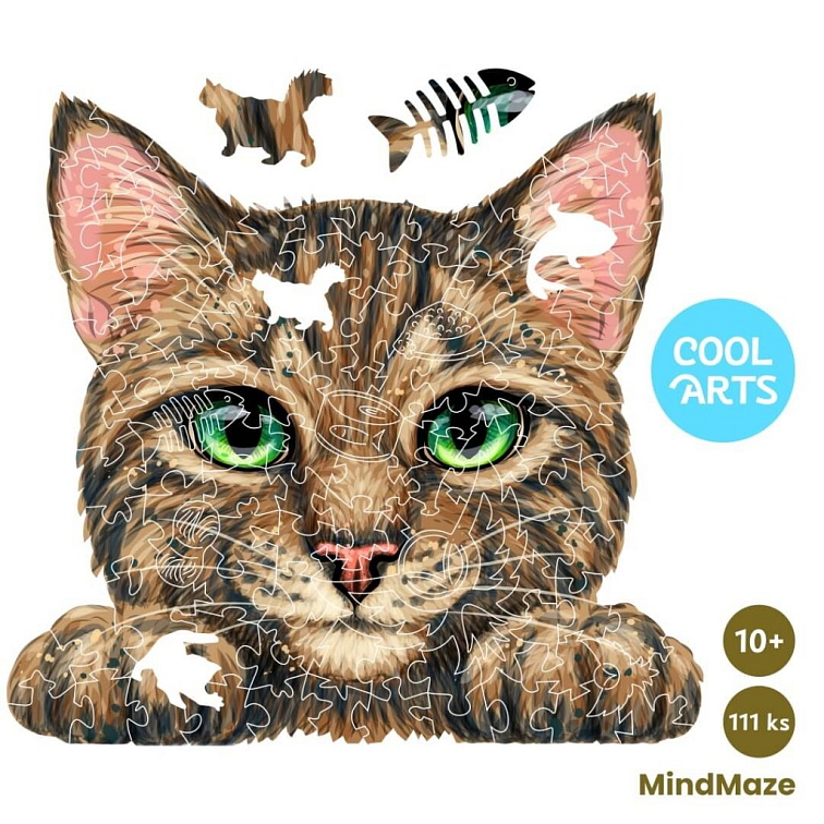 Strakatá mačka - MindMaze (111 ks) - Drevené puzzle