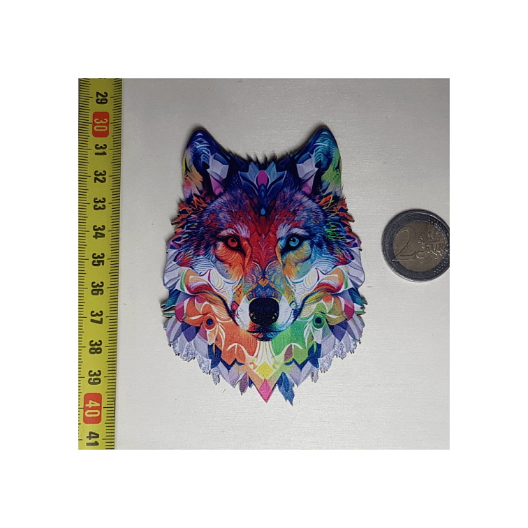 Vlk - Drevená magnetka - CoolArts