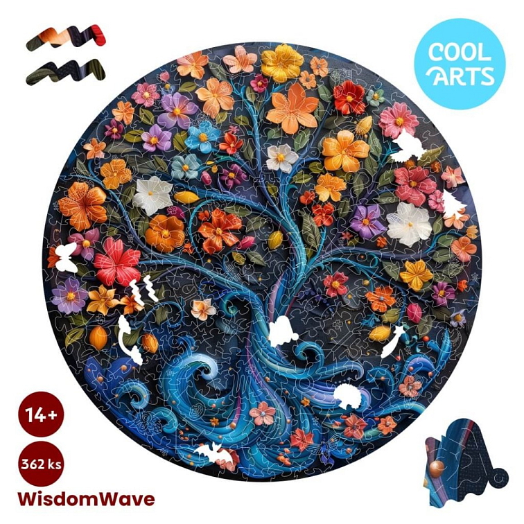 Vodnár života - Znamenie zverokruhu - WisdomWave (362 ks) - Drevené puzzle