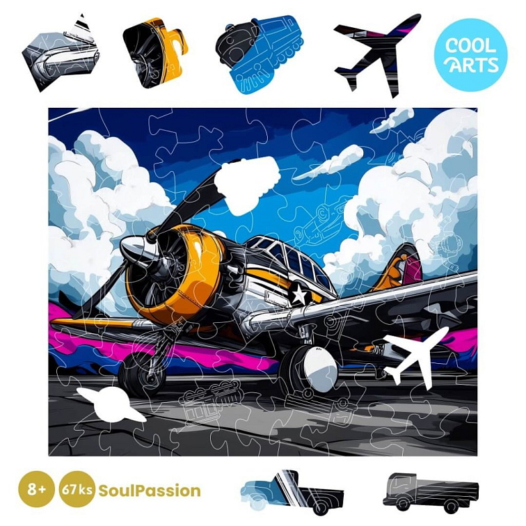 Hrdé lietadlo - SoulPassion (67 ks) - Drevené puzzle