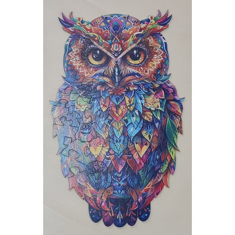 Žiarivá sova - SoulPassion (63 ks) - Drevené puzzle