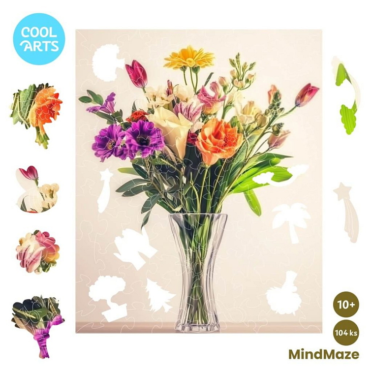 Kytica kvetov - MindMaze (104 ks) - Drevené puzzle