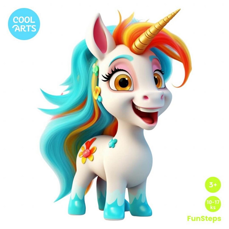 Čarovný unicorn - FunSteps (10-17 ks) - Drevené puzzle