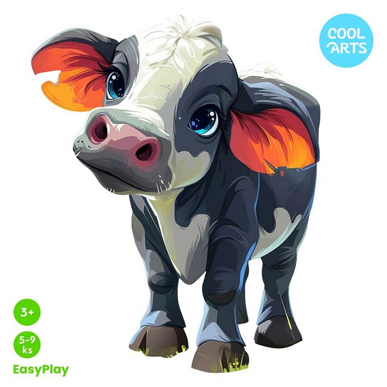 Modrooká krava - EasyPlay - Drevené Puzzle