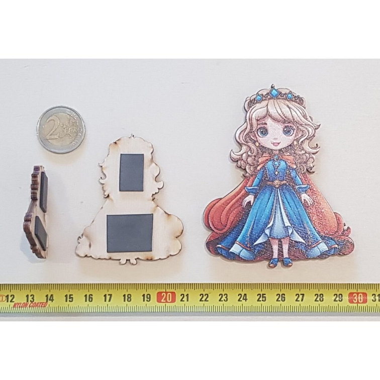 Princezná - Drevená magnetka - CoolArts