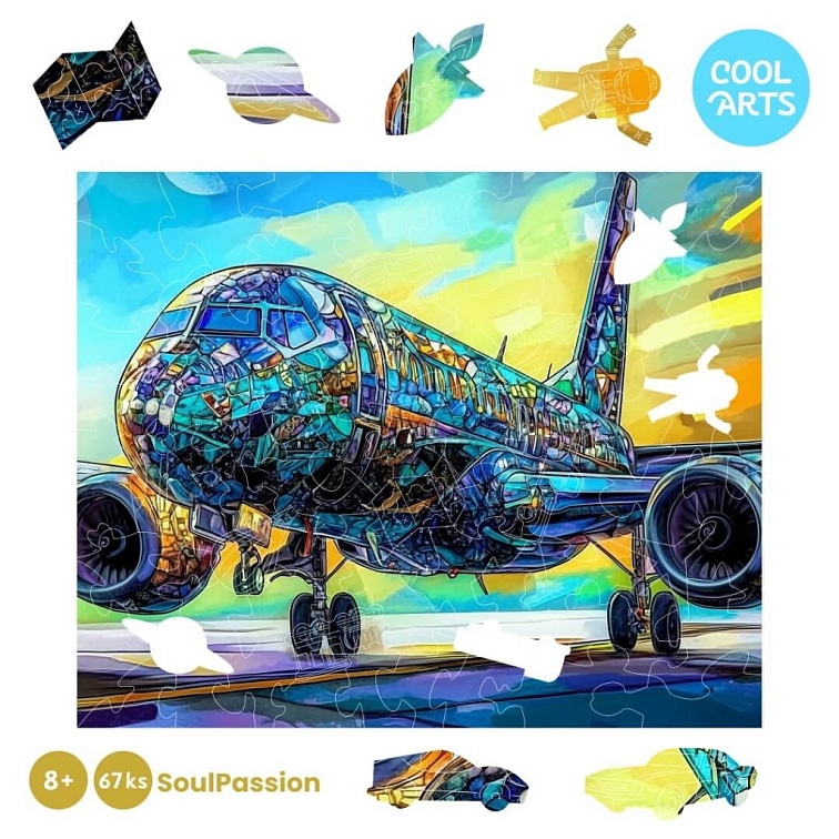 Lietadlo umenia - SoulPassion (67 ks) - Drevené puzzle