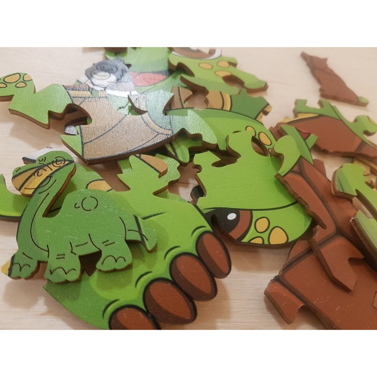 Drevené puzzle - Korytnačka - Séria pre začiatočníkov