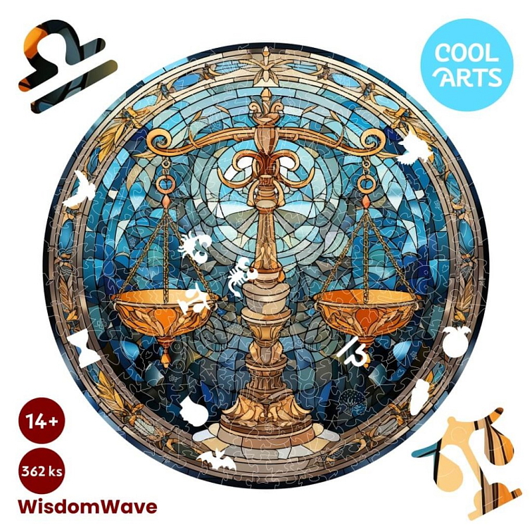 Vytrážne váhy - Znamenie zverokruhu - WisdomWave (362 ks) - Drevené puzzle