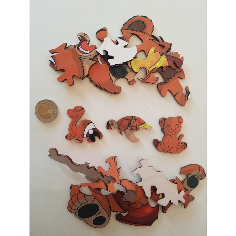 Drevené puzzle - Macko - Séria pre začiatočníkov