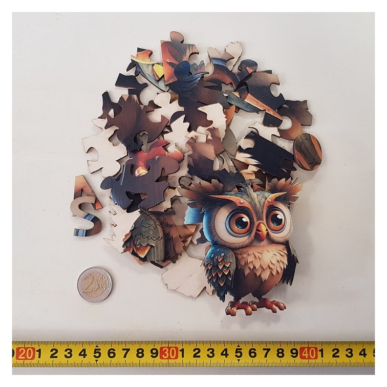 Sova - Séria Abeceda - Drevené puzzle