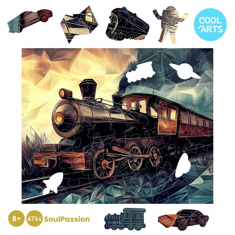 Železný vlak - SoulPassion (67 ks) - Drevené puzzle