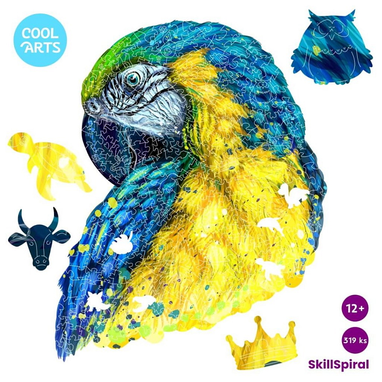 Strakatá mačka - SkillSpiral (271 ks) - Drevené puzzle