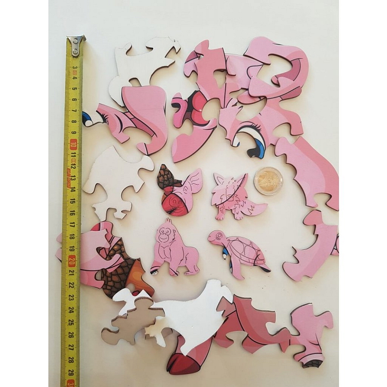 Drevené puzzle - Prasiatko - Séria pre začiatočníkov